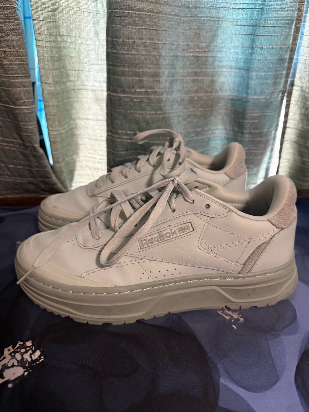Reebok Women's Light Gray Platform Sneakers